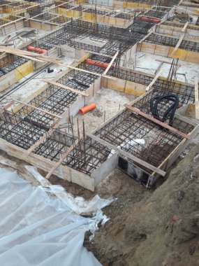 İnşaat alanı - beton döküm için hazır.