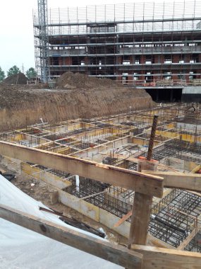 İnşaat alanı - beton döküm için hazır.