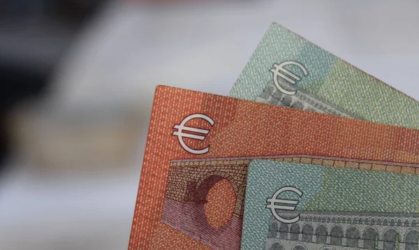 Euro Banknoten Den Händen Einer Reichen Person — Stockfoto