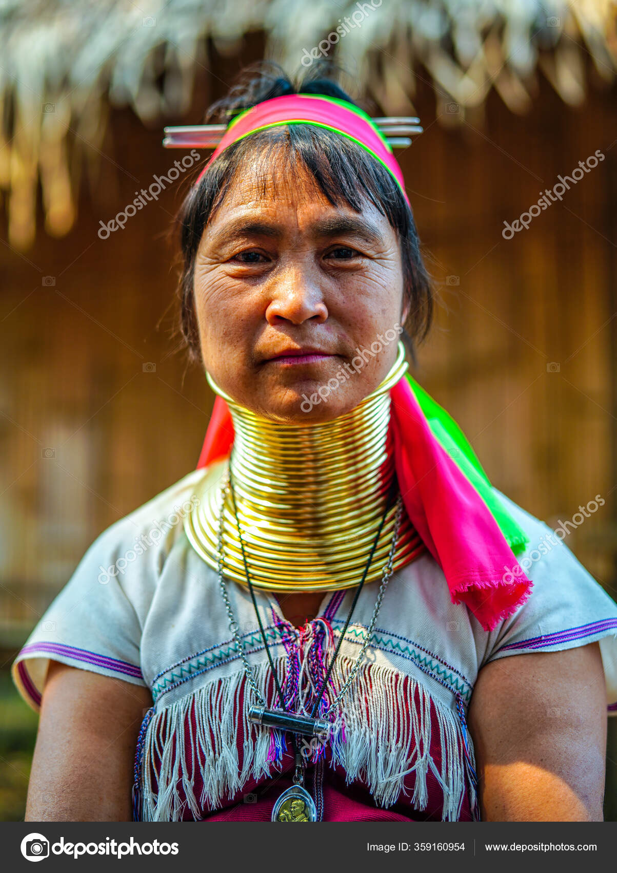 Young Karen woman wearing brass neck rings, Chiang Rai, Thailand, Asia,  Stock Photo, Picture And Rights Managed Image. Pic. IBR-2334932 |  agefotostock