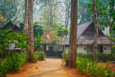 Mae Hong Son, Tayland - 23 Mart 2019: Mae Hong Son 'daki Lisu köyü. Lisu halkı, Burma, Çin, Tayland ve Hindistan 'da bulunan Tibeto-Burman etnik azınlık grubudur.
