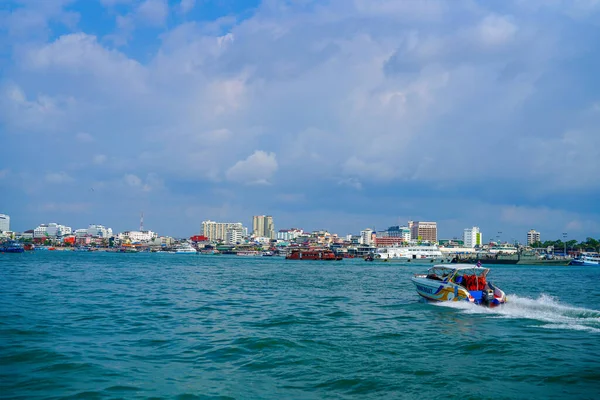 Pattaya Thajsko Března 2019 Panorama Města Pattaya Budovami Mrakodrapy Oblohou — Stock fotografie