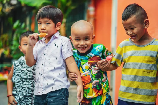 Mae Hong Son Thaiföld 2019 Március Ázsiai Gyerekek — Stock Fotó