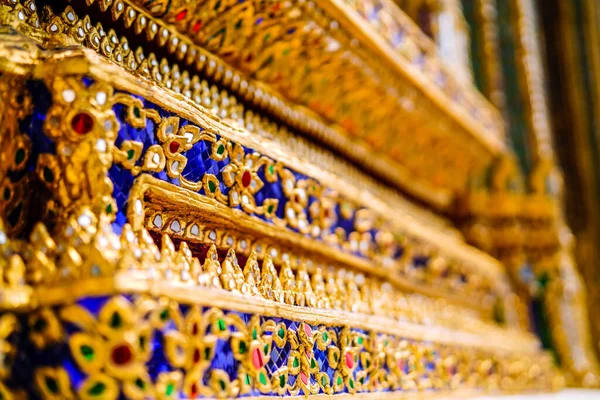 Μπανγκόκ Ταϊλάνδη Απριλίου 2019 Χρυσά Στολίδια Και Διακόσμηση Στο Ναό — Φωτογραφία Αρχείου