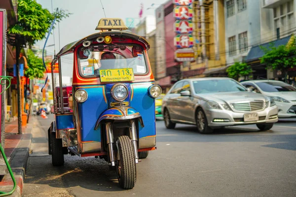 Bangkok Thaiföld 2019 Március Tuk Tuk Auto Rickshaw Híres Városi — Stock Fotó