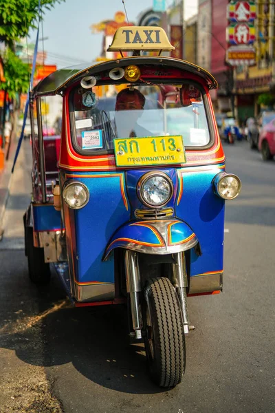 Bangkok Thaiföld 2019 Március Tuk Tuk Auto Rickshaw Híres Városi — Stock Fotó