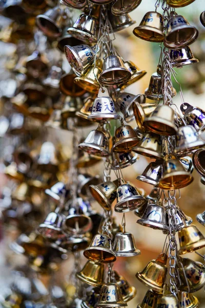 Chiang Mai Thailand März 2019 Kleine Goldene Glocken Bringen Glück — Stockfoto