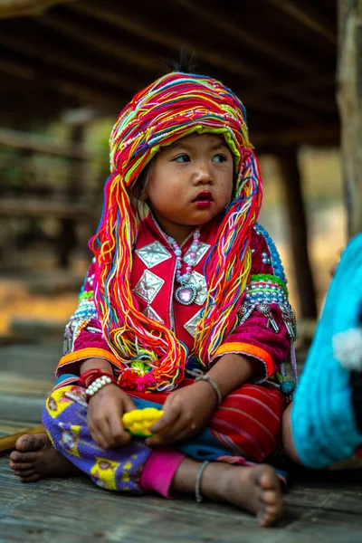 Mae Hong Son Tailândia Março 2019 Crianças Asiáticas — Fotografia de Stock