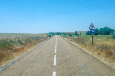 Kuzey İspanya 'da, Avrupa' da resim gibi bir kırsal. Ünlü Camino de Santiago yürüyüş yolu
