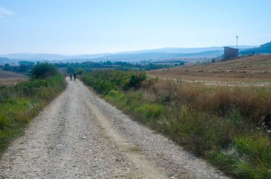 Kuzey İspanya 'da, Avrupa' da resim gibi bir kırsal. Ünlü Camino de Santiago yürüyüş yolu