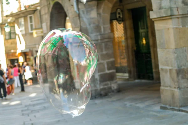 Bolha Sabão Rua Cidade — Fotografia de Stock