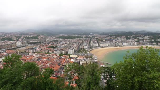 San Sebastián España Panorama — Vídeos de Stock