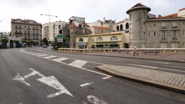 Biarritz Fransa Temmuz 2019 Biscay Körfezi Nde Htel Palais Deniz — Stok video