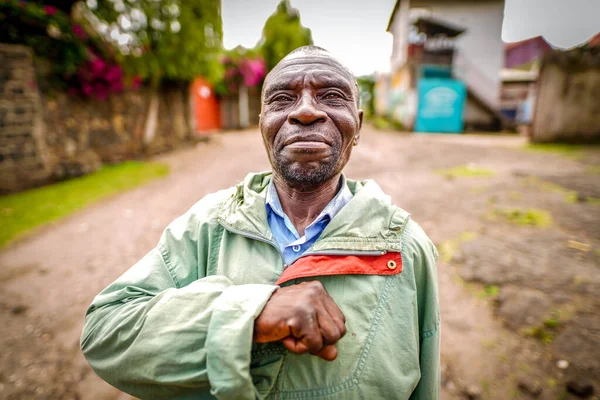 Goma Kongó Június 2020 Portré Egy Jóképű Afrikai Férfi — Stock Fotó