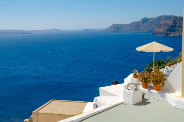 Santorini Adası 'nın güzel mimarisi, Yunanistan