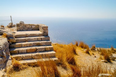 Harabeler, taşlar ve mimari kalıntılar Kiklad adaları, Yunanistan