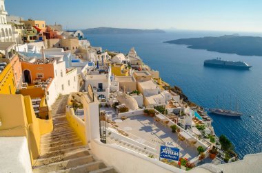 Santorini Adası 'nın güzel mimarisi, Yunanistan