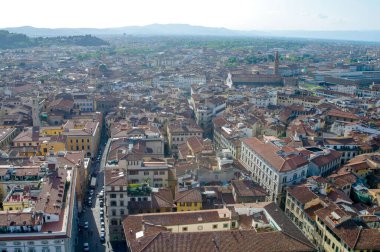 FLORENCE, İtalya - 14 Ocak 2020: Floransa, İtalya 'da anıtlar, mimari ve kuleler.