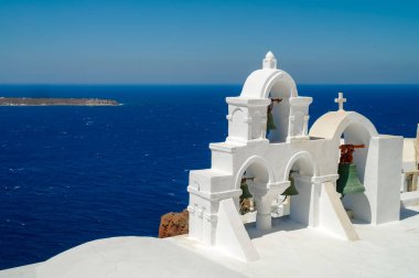 Santorini Adası 'nın güzel mimarisi, Yunanistan