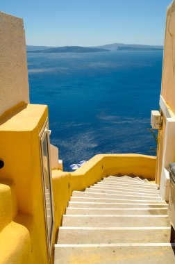 Santorini Adası 'nın güzel mimarisi, Yunanistan