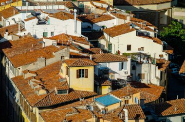 FLORENCE, İtalya - 14 Ocak 2020: Floransa, İtalya 'da anıtlar, mimari ve kuleler.