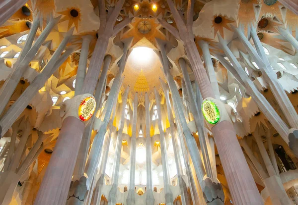 Barcelona Španělsko February 2020 Interiér Katedrály Sagrada Familia Barcelona — Stock fotografie