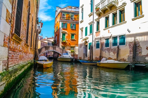 Venecia Italia Enero 2020 Góndolas Navegando Por Canal Venecia Famosos — Foto de Stock