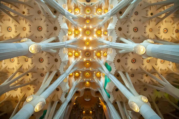 Barcelona Španělsko February 2020 Interiér Katedrály Sagrada Familia Barcelona — Stock fotografie