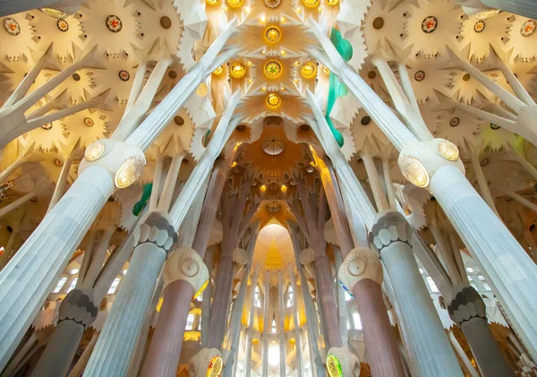 Barcelona Španělsko February 2020 Interiér Katedrály Sagrada Familia Barcelona — Stock fotografie