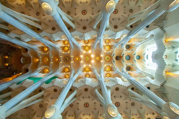 Barcelona Španělsko February 2020 Interiér Katedrály Sagrada Familia Barcelona — Stock fotografie