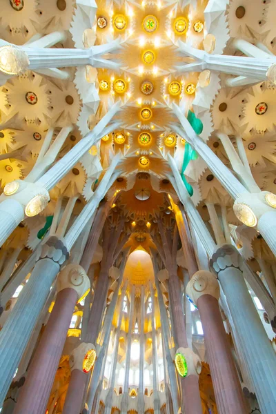 Barcelona Španělsko February 2020 Interiér Katedrály Sagrada Familia Barcelona — Stock fotografie