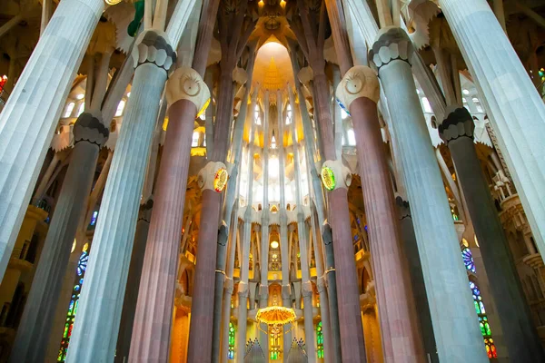 Barcelona Španělsko February 2020 Interiér Katedrály Sagrada Familia Barcelona — Stock fotografie