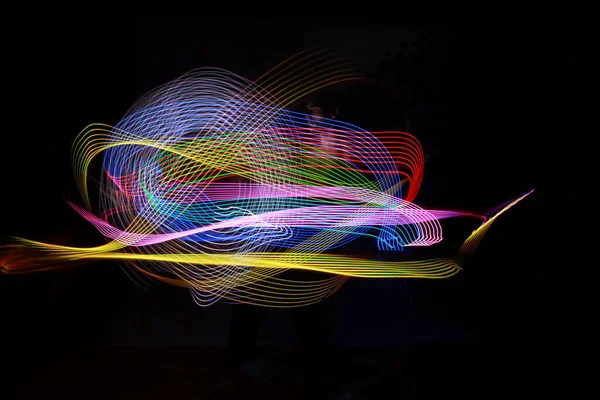 Digital Visualization Projector Motion Black Background — Stock Photo, Image