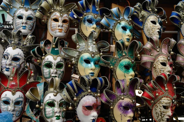 Florenz Italien Januar 2020 Venezianische Masken Werden Während Des Karnevals — Stockfoto