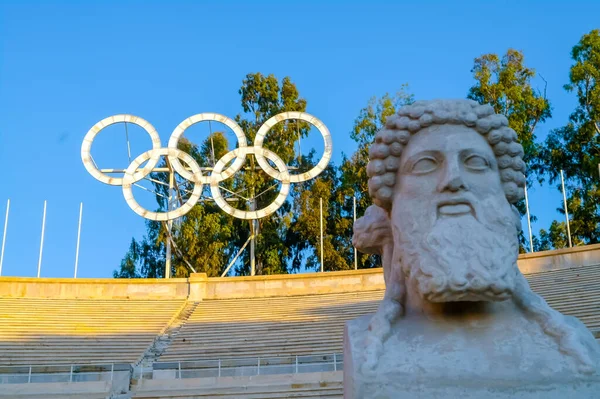 Athens Kreikka Tammikuu 2020 Antiikkiolympiastadionin Muistomerkki Ateenassa Kreikassa — kuvapankkivalokuva