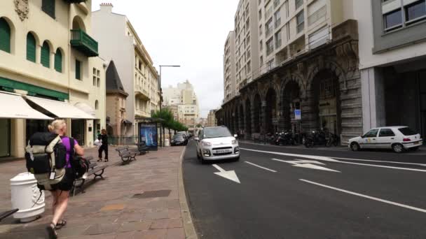 Biarritz Francia Luglio 2019 Golfo Biscaglia Lussuosa Destinazione Turistica Balneare — Video Stock