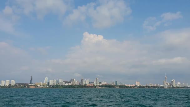 Pattaya Thailand Maart 2019 Skyline Van Pattaya Stad Met Gebouwen — Stockvideo