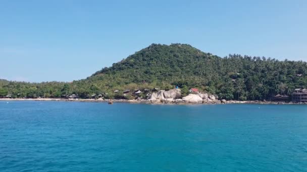 Hermosa Isla Tailandia Destino Vacaciones Koh Nang Yuan Cerca Koh — Vídeo de stock