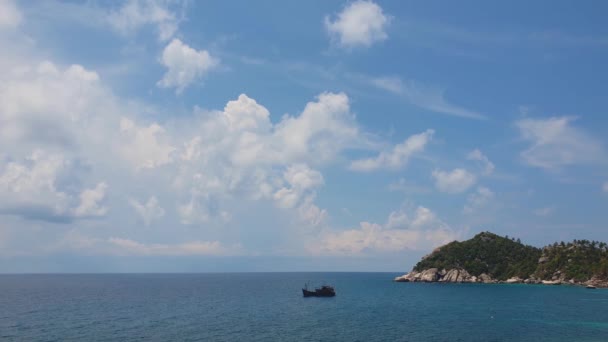 Hermosa Isla Tailandia Destino Vacaciones Koh Nang Yuan Cerca Koh — Vídeos de Stock