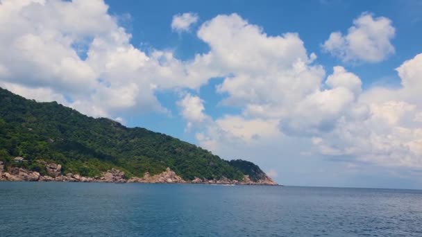 Hermosa Isla Tailandia Destino Vacaciones Koh Nang Yuan Cerca Koh — Vídeos de Stock