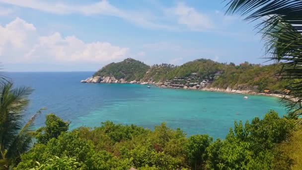 Schöne Insel Thailand Urlaubsziel Koh Nang Yuan Bei Koh Tao — Stockvideo