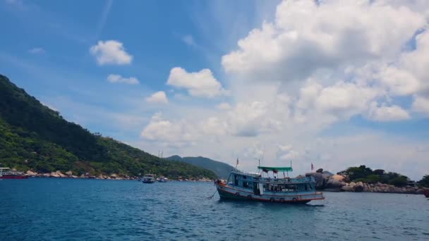 泰国美丽的岛屿 度假目的地 泰国Koh Tao和Koh Samui附近的Koh Nang Yuan — 图库视频影像