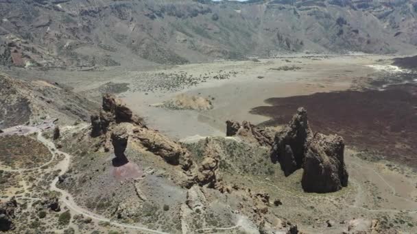 Tenerife Paisaje Lunar Cráter Del Volcán Teide — Vídeo de stock