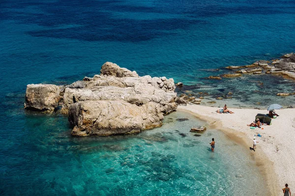 Vista Sulla Bellissima Spiaggia Xigia Spiaggia Sull Isola Zante Grecia — Foto Stock
