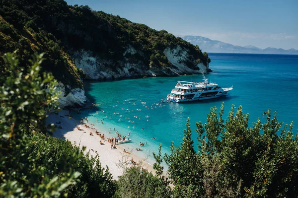 Vista Sulla Bellissima Spiaggia Xigia Spiaggia Sull Isola Zante Grecia — Foto Stock