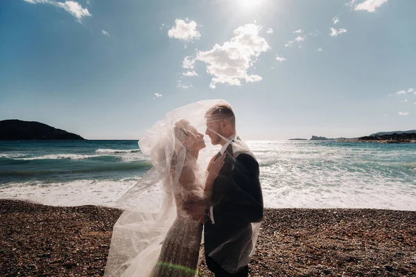 Pareja Boda Riviera Wedding Francés Provence Bride Novio Francia —  Fotos de Stock