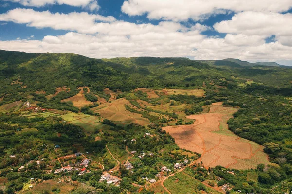 Vista Aves Las Montañas Campos Isla Mauricio Paisajes Mauricio — Foto de Stock