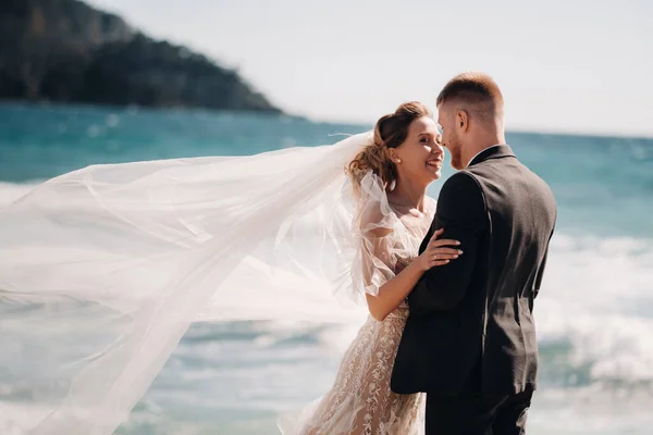 Pareja Boda Riviera Wedding Francés Provence Bride Novio Francia —  Fotos de Stock