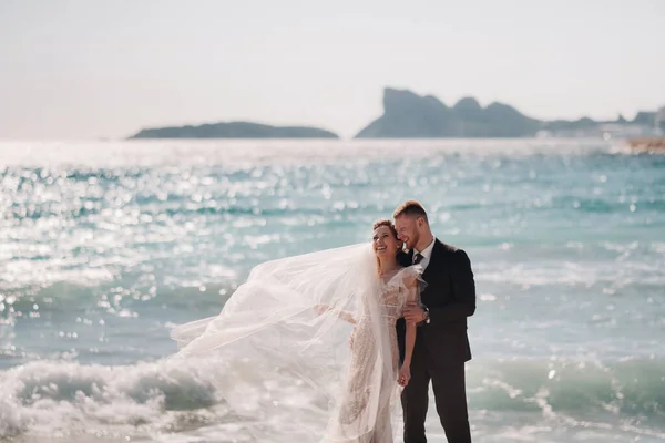 Pareja Boda Riviera Wedding Francés Provence Bride Novio Francia —  Fotos de Stock