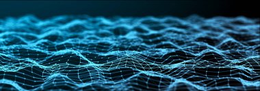 Noktalar ve çizgiler birbirine bağlı dinamik dalgalar. Dijital teknoloji geçmişi. Ağ kavramı, internet iletişimi. 3Söndürme